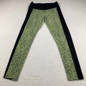 Eric + Lani Green Multi Color Pattern Yoga Legging Pants Stretch Size L Active